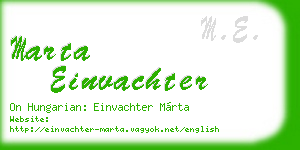 marta einvachter business card